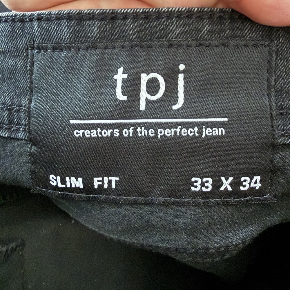 The Perfect Jean NYC TPJ Slim Fit Mens 33x34 Black Jeans Stretch Casual Career - Picture 6 of 9